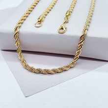 Load image into Gallery viewer, 18k Goldfilled 4mm Thick Rope Chain
