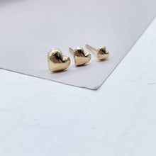 Load image into Gallery viewer, 18k Gold Filled Simple Baby Heart Earrings Wholesale Jewelry Supplies
