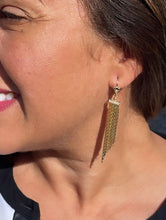 Load image into Gallery viewer, 18k Gold Filled Long Fringe Dangling EarringsWholesale Jewelry Supplies
