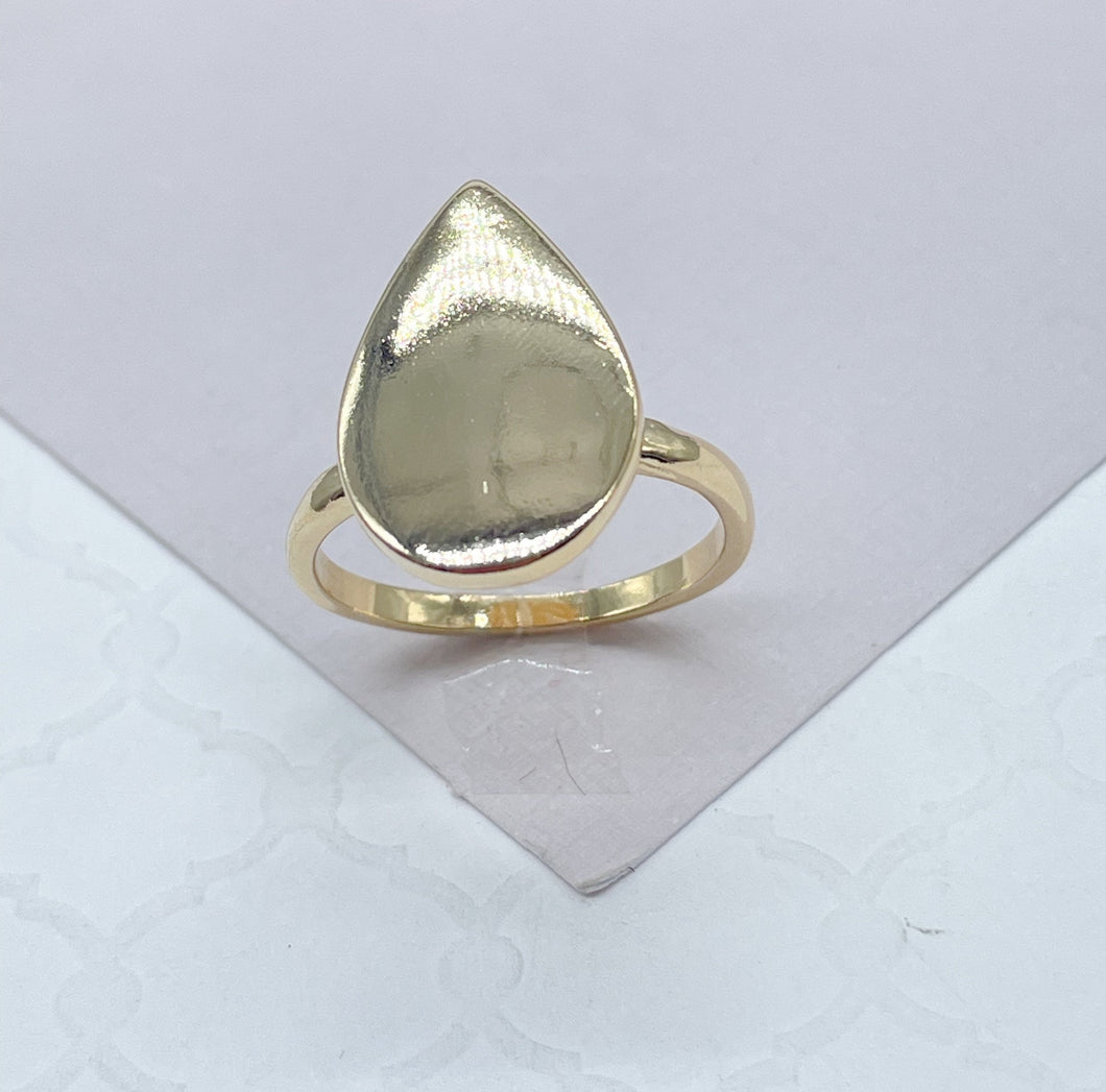 18k Gold Filled Smooth 2 Style Plain Ring