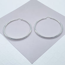 Load image into Gallery viewer, Silver Filled 4mm Thick Plain Hoop
