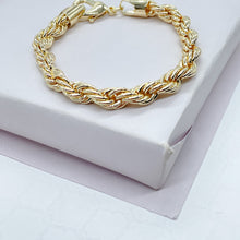 Load image into Gallery viewer, 18k Gold Filled 7mm Thick Rope Bracelet

