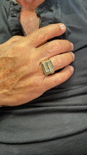 Load image into Gallery viewer, 18k Gold Filled Mens Ring With White and Black Micro Zircon Stones
