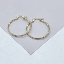 Load image into Gallery viewer, 18k Gold Filled Thin Smooth Plain Hoops
