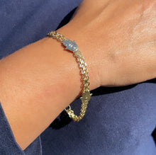 Load image into Gallery viewer, 18k Gold Filled Bismarck Chain Bracelet Stamped With Hamsa Hand
