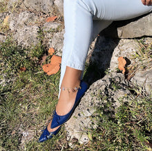 Load image into Gallery viewer, 18k Gold Filled Tri-Color Lock &amp; Key Charms Anklet
