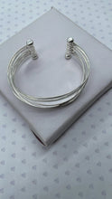 Load image into Gallery viewer, 18k Silver Filled Bangle With Thin Smooth Layers
