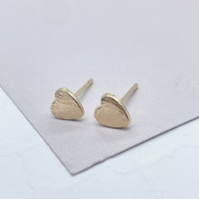 Load image into Gallery viewer, 18k Gold Filled Plain Mini Heart Stud Earrings
