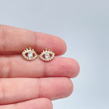 Load image into Gallery viewer, 18k Gold Filled Zircon Protection Eye Stud

