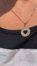 Load image into Gallery viewer, 18k See Through Heart Pendant with Engraved Love Words
