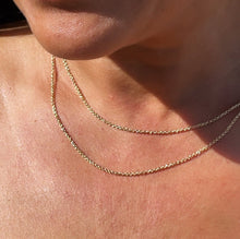 Load image into Gallery viewer, 18k Gold Filled 1mm Rolo Chain Necklace Supplies Designers
