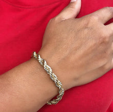 Load image into Gallery viewer, 18k Gold Filled 7mm Thick Rope Chain Bracelet
