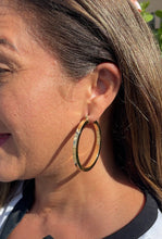 Load image into Gallery viewer, 18k Gold Filled Large Sharp Edged Plain Hoop Earrings Wholesale Jewelry Supplies
