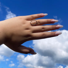 Load image into Gallery viewer, 18k Gold Filled Oval Ring Surrounded with Micro Pave Zirconia Stones Wholesale Jewelry Supplies
