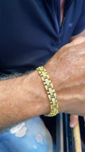 Load image into Gallery viewer, Iced 18k Gold Filled Link Bracelet: Micro Pave Cubic Zirconia
