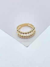 Load image into Gallery viewer, 18k Gold Filled Plain Beaded Ring
