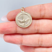Load image into Gallery viewer, 18k Gold filled Dove Charm, Dije de Paloma Wholesale Jewelry Supplies
