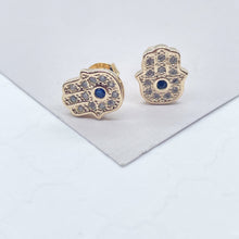 Load image into Gallery viewer, 18k Gold Filled Hamzah Hand Stud Earring
