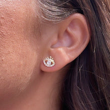 Load image into Gallery viewer, 18k Gold Filled Zircon Protection Eye Stud
