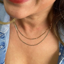 Load image into Gallery viewer, 18k Gold Filled 2mm Flat Beaded Necklace
