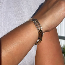Load image into Gallery viewer, 18k Gold Filled Patterned Bracelet
