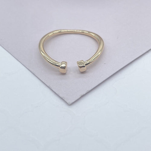 18k Gold Filled Adjustable Solid Mid Ring