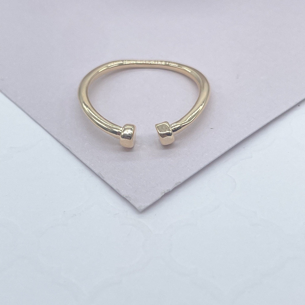 18k Gold Filled Adjustable Solid Mid Ring