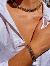 Load image into Gallery viewer, 18k Gold Filled Tri-Color Flat Elephant Set, Tricolor Hallowed Necklace
