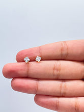 Load image into Gallery viewer, 18k Gold Filled 4mm Mini Cubic Zirconia Square Stud Earring
