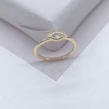 Load image into Gallery viewer, 18k Gold Filled Simple Gold Zirconia Eye Ring
