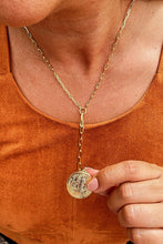 Load image into Gallery viewer, 18k Gold Filled Paper Clip Chain Necklace: Saint Benedict Medalla Lariat
