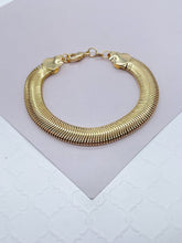 Load image into Gallery viewer, 18k Gold Filled Thick Soft Snake Style Bracelet
