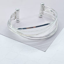 Load image into Gallery viewer, 18k Silver Filled Bangle With Thin Smooth Layers
