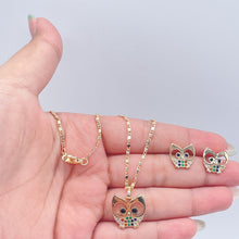 Load image into Gallery viewer, 18k Gold Filled Colorful Owl Set, Boo Set
