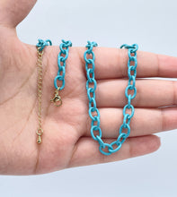 Load image into Gallery viewer, Colorful Enamel Curb Link Chain
