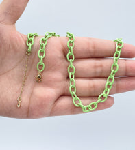 Load image into Gallery viewer, Colorful Enamel Curb Link Chain
