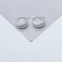 Load image into Gallery viewer, Silver Filled Baby Croissant Hoop
