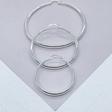 Load image into Gallery viewer, Silver Filled 4mm Thick Plain Hoop
