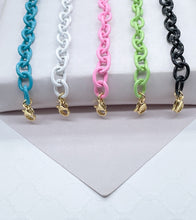 Load image into Gallery viewer, Colorful Enamel Curb Link Chain
