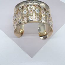 Load image into Gallery viewer, 18k Gold Filled Chunky Carved Hand Painted Layer Bangle Wholesale Jewelry
