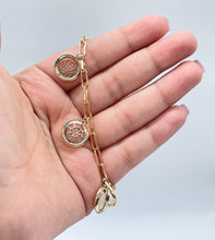 Load image into Gallery viewer, 18k Gold Filled PaperClip Bracelet With Multiple Sea Creatures Charms
