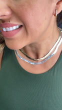 Load image into Gallery viewer, 18k Gold Fulled 6mm Herringbone necklace in 16 &amp; 18 Inches

