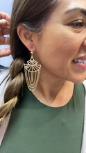 Load image into Gallery viewer, Light 18k Gold Filled Figaro Chain Chandelier Earrings
