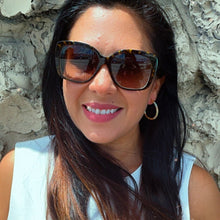 Load image into Gallery viewer, Large Thick 18k Gold Filled Colorful Pave Cubic Zirconia Hoop Earrings 1&quot; Diameter in Size - , Fun Hoop to wear
