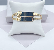 Load image into Gallery viewer, 18k Gold Filled Cuban Link Children’s ID Bracelet With 2 Styles: Boy &amp; Girl
