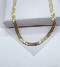 Load image into Gallery viewer, 18k Gold Fulled 6mm Herringbone necklace in 16 &amp; 18 Inches
