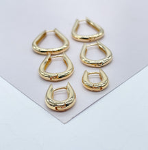 Load image into Gallery viewer, 18k Gold Filled Small Horseshoe Shape Hoop EarringsWholesale Jewelry Supplies
