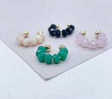 Load image into Gallery viewer, 18k Gold Filled Beaded Earring Cuffs
