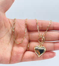 Load image into Gallery viewer, 18k Gold Filled Big Puffy Heart Choker
