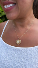 Load image into Gallery viewer, 18k Gold Filled SpiderWeb Designed see-through heart pendant
